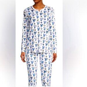 Roller Rabbit Monkey Nights 100% Cotton Pajama Set XXS Novelty Print Luxury